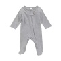 Conyson Wholesale Spring Newborn Clothes Solid Long Sleeve Infant Clothing With Foot Crew Neck Soft Cotton Baby Girls Zip Romper