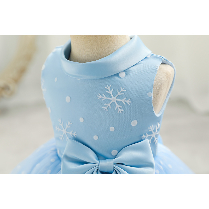 Conyson Embroidery Bow Quality Costume Cheap Little Girls Baby Frozen Prom Designs Skirt Puffy Luxury Evening Princess Dress