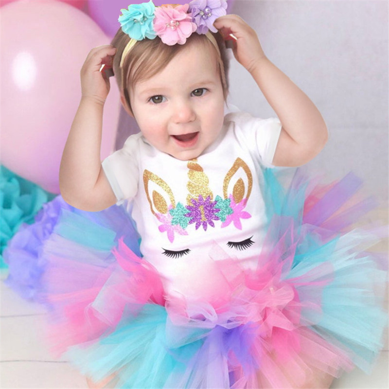 Cute Elegant Baby Girl Clothes Birthday Clothing Pink Party Baby Skirt Outfits Toddler Kids Baby Girl Clothes