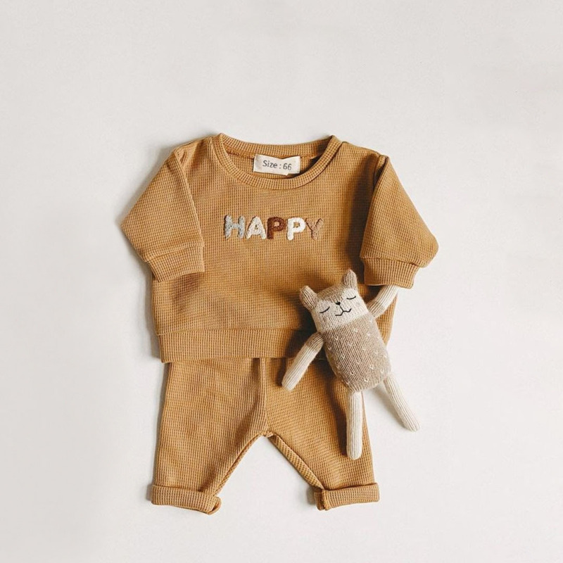 Conyson Spring Fashion Baby Children's Clothing Baby Girl Boy Clothes Set Newborn Sweatshirt + Pants Kids Suit Outfit