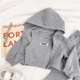 Conyson Casual Summer Kids Girl Sports Clothes Zip Hoddie Set Cotton Flared Cotton Pant Vest 3pcs Outfits Girls Tracksuit Suits