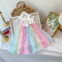 Conyson Wholesale Kids Clothes Summer Sleeveless Baby Little Girls Flower Printed Digital Casual Princess Children Fashion Dress