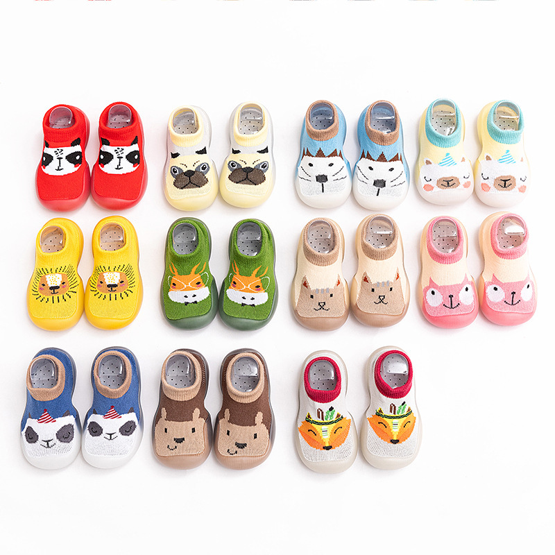 Conyson rts wholesale factory indoor spring Korean fashion design non-slip toddler baby boy girl soft soles walking animal shoes