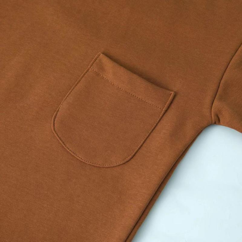 Conyson Wholesale Customize Logo Baby Clothes Solid Cotton Long Sleeve Infant Baby sweatshirt Pants Romper
