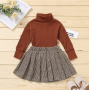 Conyson Casual Two Piece Outfit autumn Baby clothes Set Girls long Sleeve Cotton baby Kids Printed Shorts Two-piece clothing Set