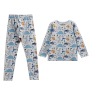 Wholesale Soft Anti-Static O-Neck Knitted Boy's Sleepwear Korean Kids Custom Pajamas Set