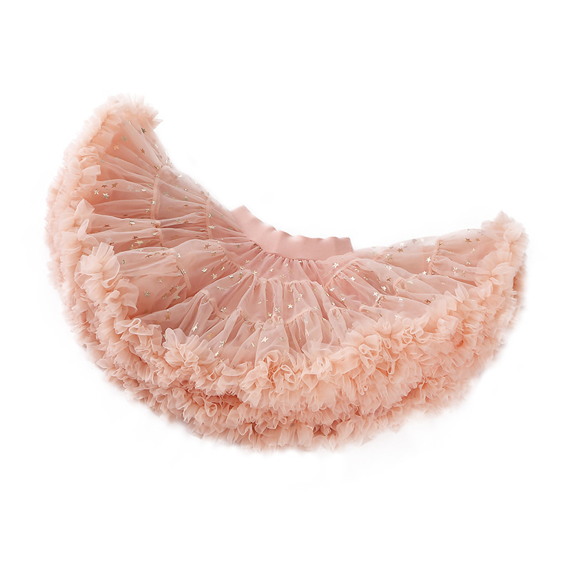 High Quality Mesh Solid Color Sweet Children Fashion Fluffy Tutu Girls Kids Short Skirts