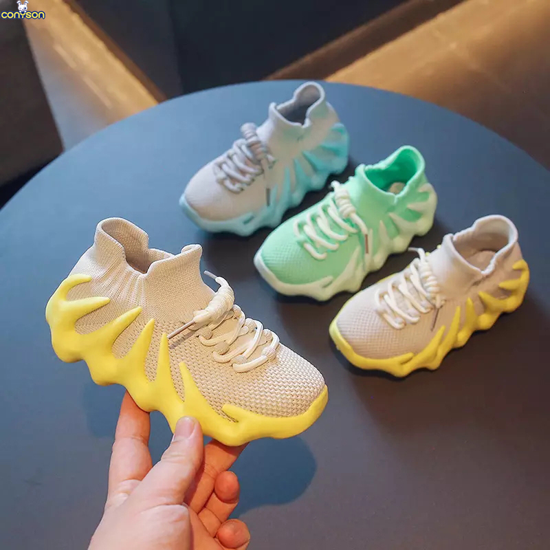 Conyson hot sale new fashion korean kids designers toddler size 21-38 baby boy Casual breathable shoes Children's girl sneakers