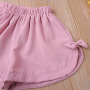 Conyson Wholesale Cute Infant High Quality Summer Sweater Baby Girls' Suit Bow Newborn Clothing Knitting 2 Pieces Girl Sets