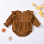 New Style Infant Toddlers Clothes Spring Autumn Warm Jumpsuit Baby Corduroy Romper