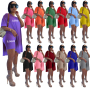 Wholesale Custom Logo Summer Clothes 2023 Fitness Seamless Split Short 2 Pieces Outfit Sweatsuit Sexy Plus Size 5XL Women Set