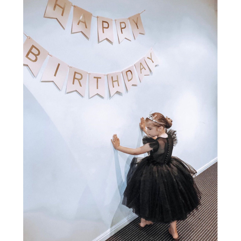 Conyson high quality costume elegant summer boutique yarn flying sleeve dancing princess dresses tulle host evening dress
