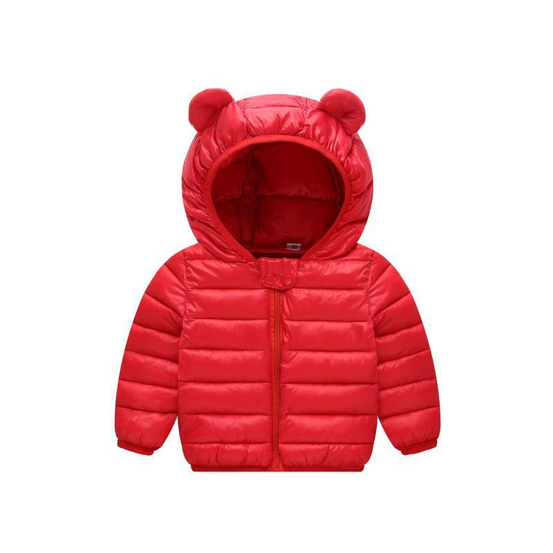 New Style Boys And Girls Jackets Coat Kids Jackets Clothing Light Down Coats With Ear Hoodie