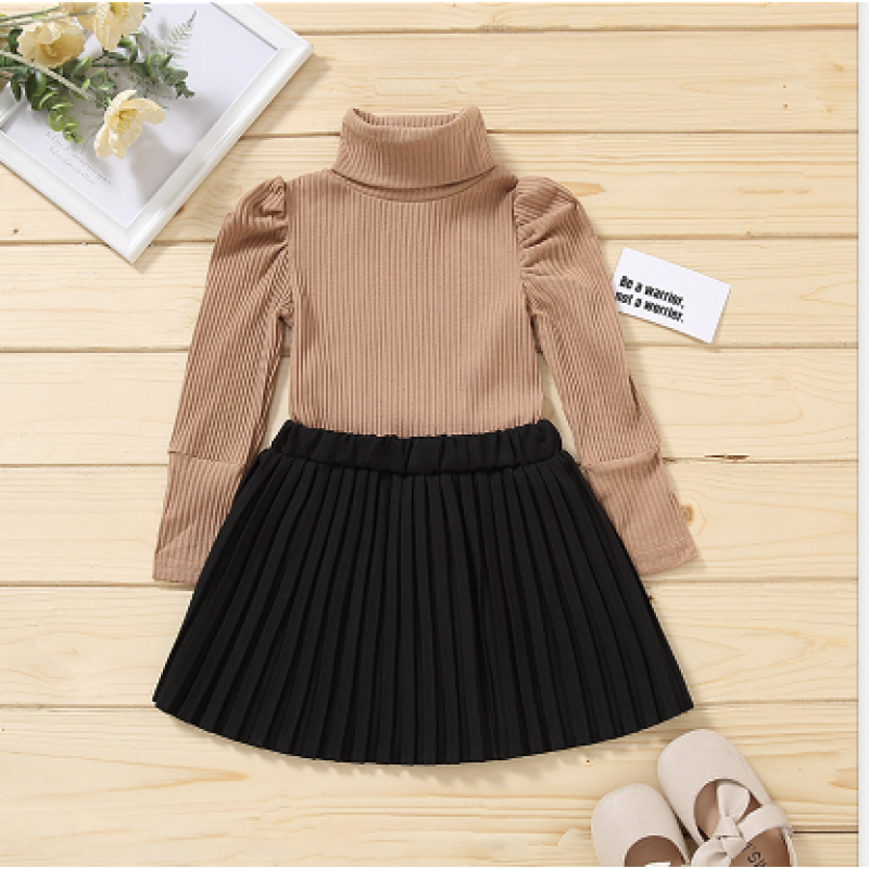 Conyson Casual Two Piece Outfit autumn Baby clothes Set Girls long Sleeve Cotton baby Kids Printed Shorts Two-piece clothing Set