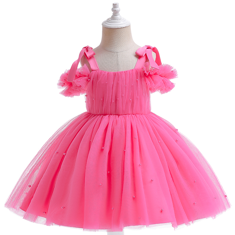 Summer Lace Princess Dresses For Kids Flowers Girls Dress Children's Birthday Party Costume Infant Dress