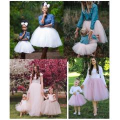 Conyson Summer Mother Daughter Matching Tutu Dresses Clothing Kids Mom And Daughter Set Mommy And Me Elegant Tutu Skirt