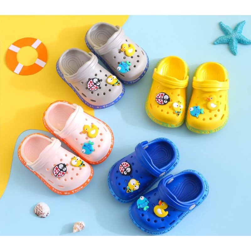 Conyson Summer New Baby Hole Shoes Children Non -slip Soft Floor Old Boys Girls Beach Sandals 1-5Y Unisex Slippers