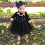 Factory Customization girls tutu dress knit O-Neck Knee-Length autumn Little Girls Clothes Kids Floral Party Dresses
