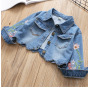 Casual Custom Jeans For Girls Children Clothes Girl long sleeve Kids Flowers Dress Kids Wear Girls Dresses