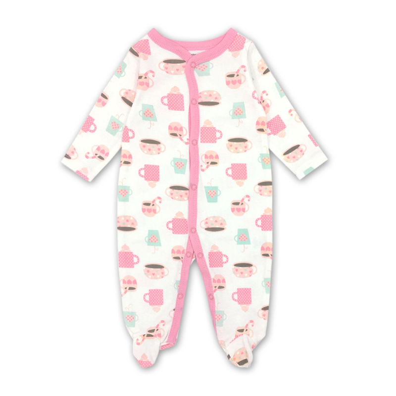 High Quality Custom Korean Knit Animal Baby Bodysuit Spring Bamboo Organic Cotton Baby Romper