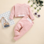 Conyson Wholesale Kids Spring Fall Clothing 2021 Custom Top Pants Sets Boutique Outfits Toddler Girls Clothing Set