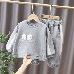 Conyson Latest fashion Designers Non-hooded Long Sleeves Cute bowknot baby girl clothes Track Cartoon kids autumn Clothing Sets