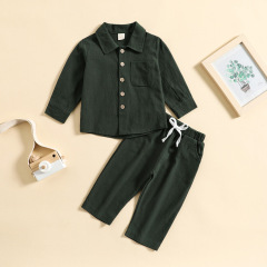 Conysony Hot Sale Outdoor New Autumn Custom Toddler Clothes 1-4 Years Long Sleeve Designer Little Boy clothing 2 Pieces Boy Set