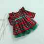 Christmas Dress For Girls Toddler Kid Child Red Plaid Bow Dresses For Girl Xmas Party Princess baby girl christmas dress