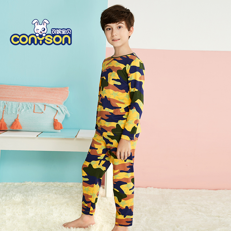 Camo printed kids sleepwear kids pajamas sets boys pajamas sleepwear sets SH10804