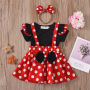 Conyson wholesale ruffle flying sleeves baby clothes set girl tutu dress princess kids summer clothes 3 pieces swing top dress
