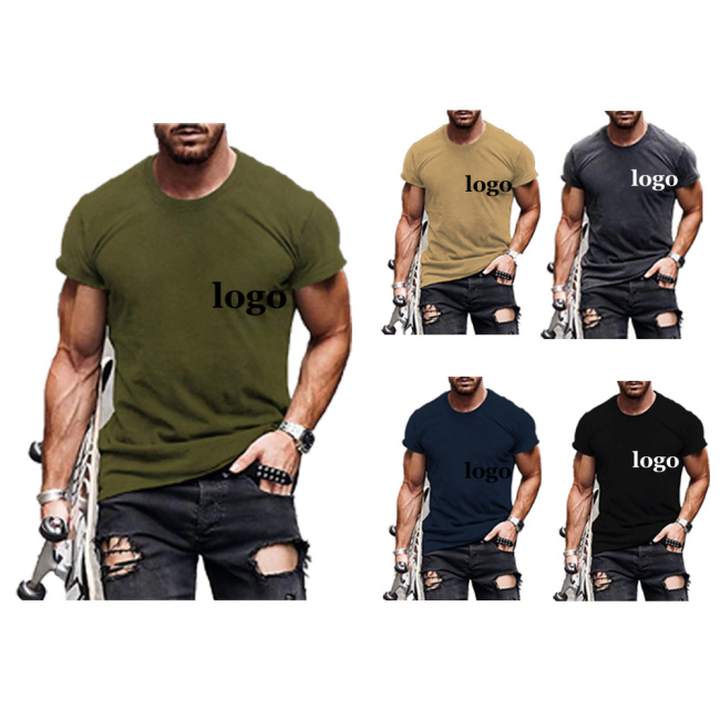 Conyson Latest Design Summer 99% Cotton O-neck Custom Private Logo Fitness Gym Wear Sports Apparel Plain Blank Men T Shirt