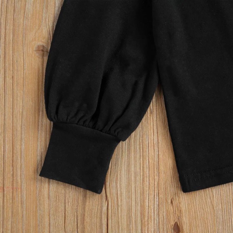Conyson Toddler Girl One Shoulder Shirts Tops+Buttons Pleated Skirts 2pcs Set Baby Girls Long Sleeve High Waist Boutique Outfit