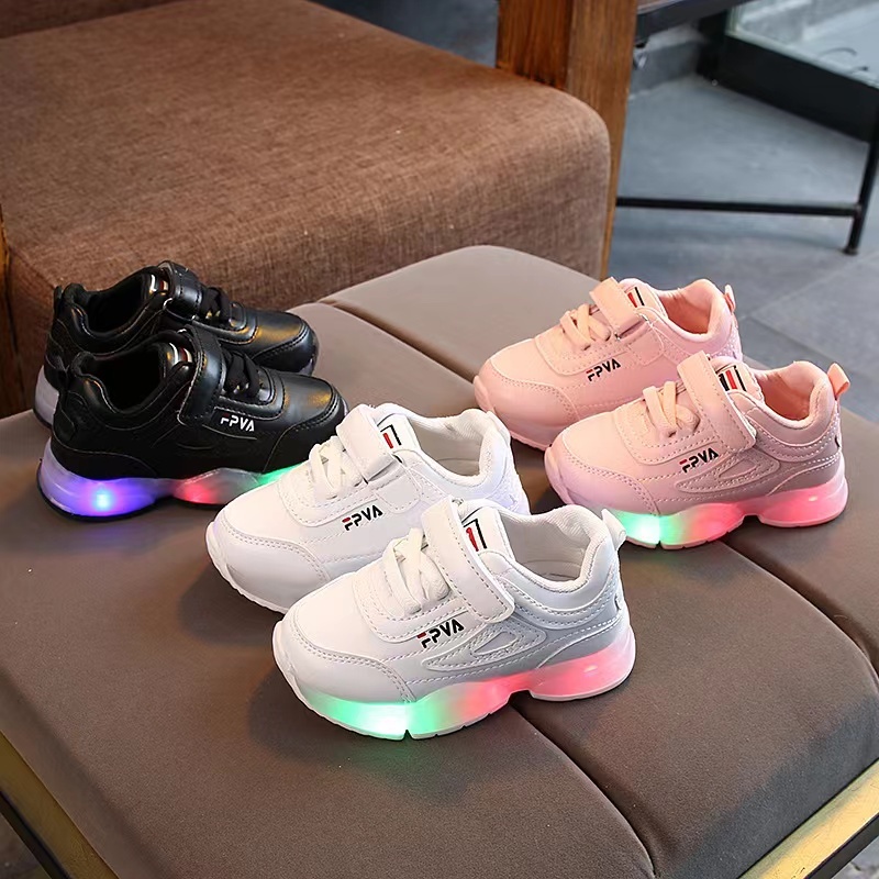 Conyson Children LED Sneakers With Light Up sole Baby Led Luminous Shoes for Girls Glowing Lighted Shoes for Kids Boys tenis
