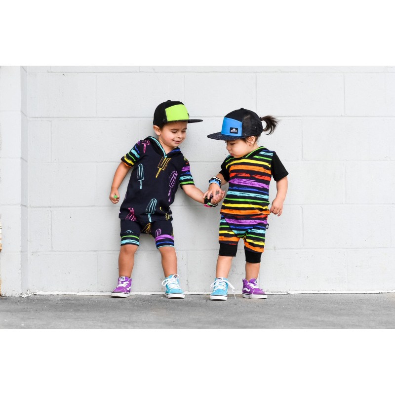 Conyson Wholesale Summer Short Sleeve Hoodies Shorts Two Pieces Outfits Cotton Printing Fashion 1-7Y Kids Boys Sprotsuits Sets