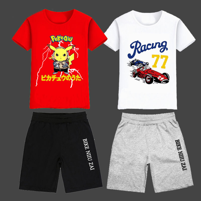 Customize Baby Boys New Boutique Casual Fashion Clothing Sets Summer Children's T Shirt Shorts Pcs Suit Kids Boys Twin Set
