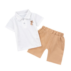 Conyson Summer Newborn Bulk Fashion Little Boy Clothing Suits 1-3 Years Blouse Shorts 2 Pieces Children's Boy Clothing Sets