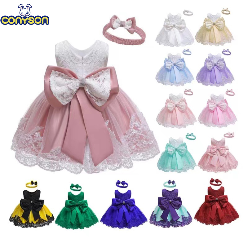 New Baby Full Moon Dress Baby Girls Dresses Net Yarn Print Baby Dress Skirt