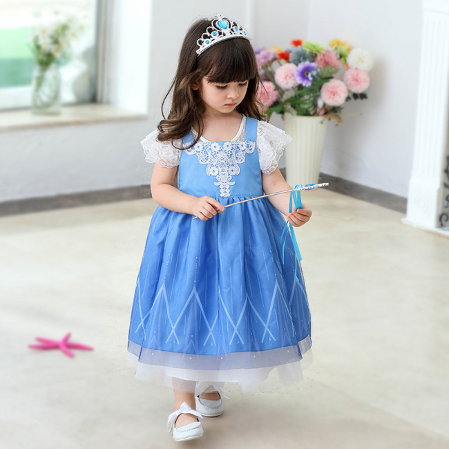 Children Princess Vest Apron Lace Gauze Painting Eating Waterproofing Grease Proofing Antifouling Smock Cute Kids Bib
