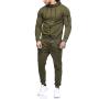 Conyson High Quality Custom Logo Spring Jumpsuit Plus Size Tracksuit Men's 2Pcs Sport Wear Slim Joggers Hoodies Long Men Set