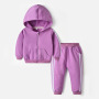 Custom Made Outdoor Wholesale toddler hoodie jogger suits Baby Clothes Kids zipper cotton clothing Tracksuits Sweatsuit Sets