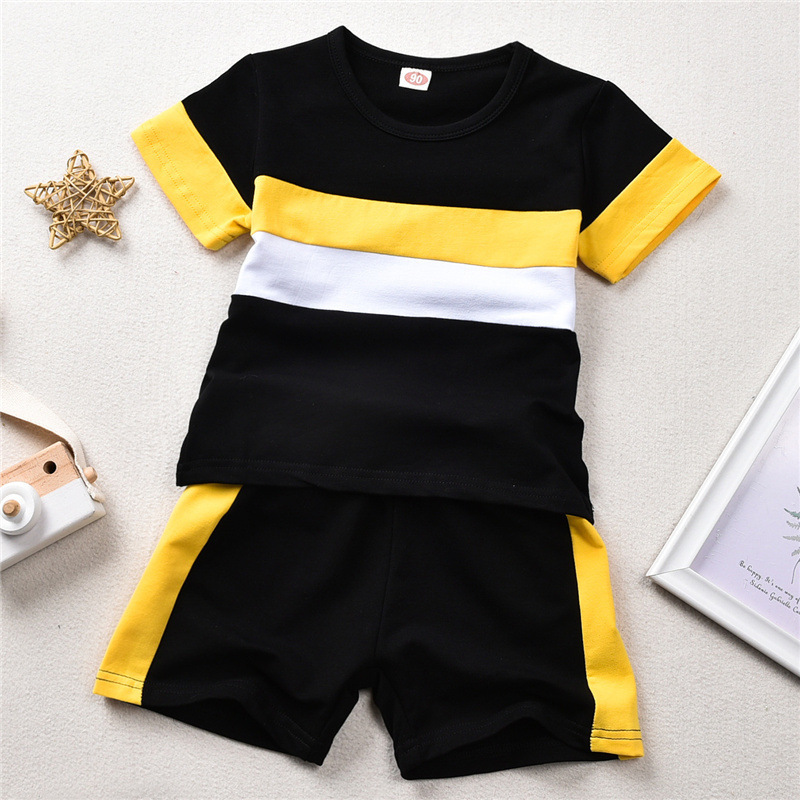 Wholesale Kids summer Clothing Usa Baby Boys' Outfit Kids short Suit For Children Baby Clothes Set children sweats suits