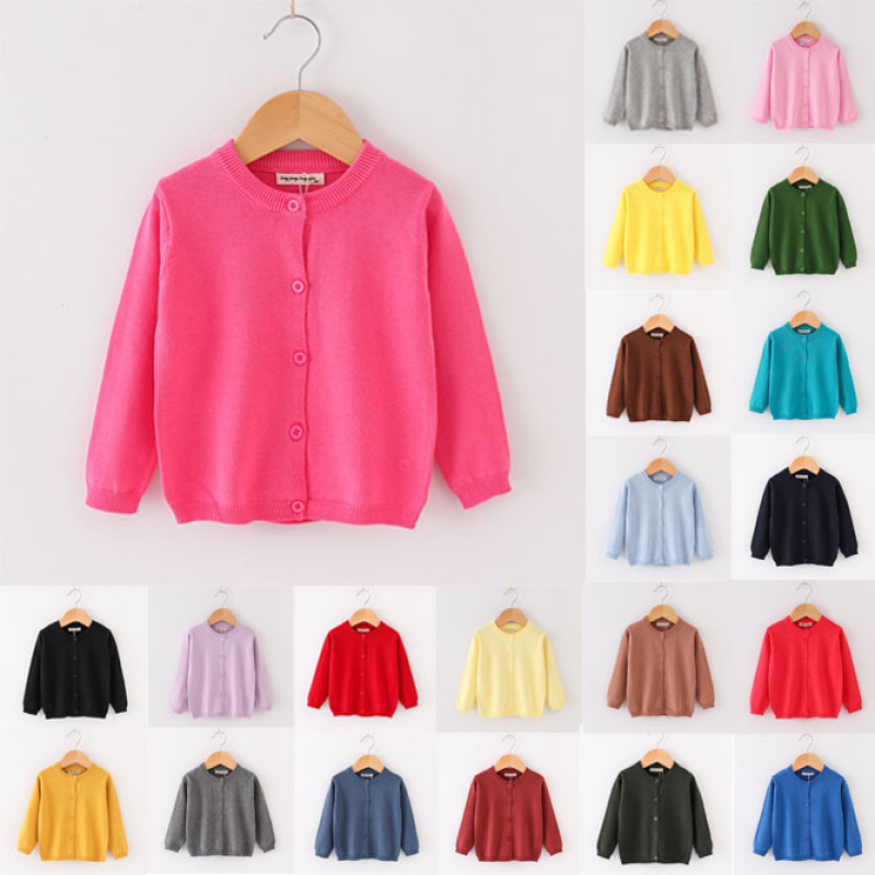 wholesale popular fashion Knitted Candy Solid Color kids clothes Pullovers Loose Children Casual Sweaters girl knitwear clothing