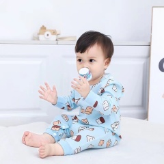 Conyson Wholesale Newborn Children Clothing Vintage Organic Pure Cotton Long Sleeves Stock Lot Cute Cartoon Baby Rompers