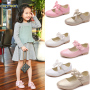 Conyson Wholesale Discount Kids Baby Girls Dress Shoes Summer New Designer Soft Microfiber Leather Bowknot Little Girls Shoes