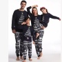 Conyson New Christmas Pajamas Set Mommy and Me Elk Print Family Suits Father Mother Kids Homewear Sleepwear Clothes