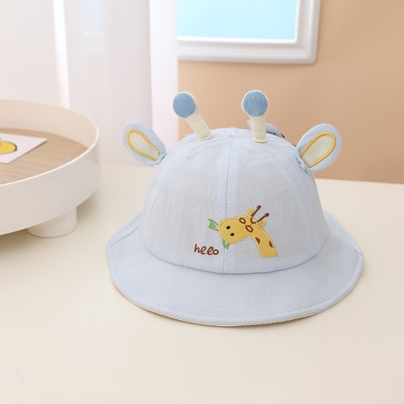 Baby Bucket Hat Cute Bear Ear Newborn Panama Hat Solid Color Cartoon Outdoor Beach Kids Baby Boy Girl Sun Hats