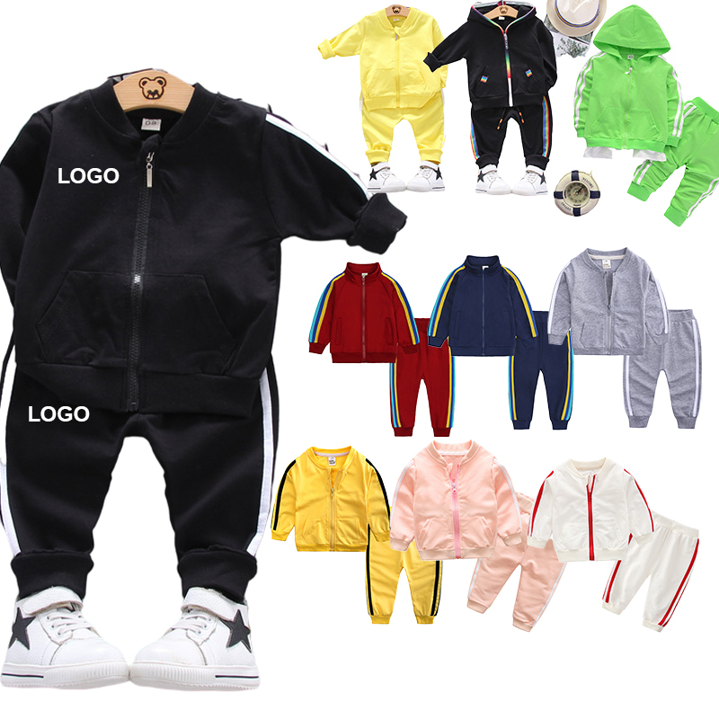 Casual Fashion Soft Fabric Striped Style Children 2pcs Summer Kids Sweat Suits Boys Summer Sets