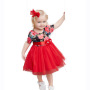 Conyson Hot Sale Western Style Girls Summer Christmas Gift Wedding Party Flowers Dress Elegant Crew Neck Baby Girls Tutu Dress
