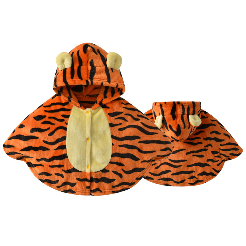 RTS Autumn Winter Wholesale Flano Flannel Animals cartoon newborn baby clothes boy girls Rompers fur warm clothes blanket cloak