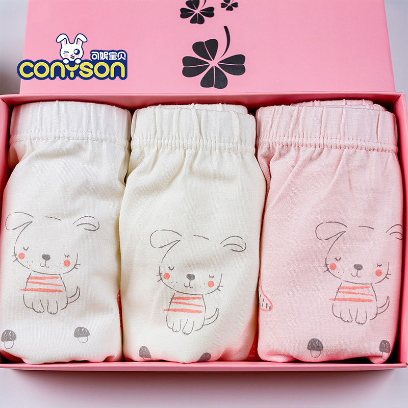 Children's panties girl's boxer underwear baby learning pants baby 2pcs/set cotton skin friendly underwear